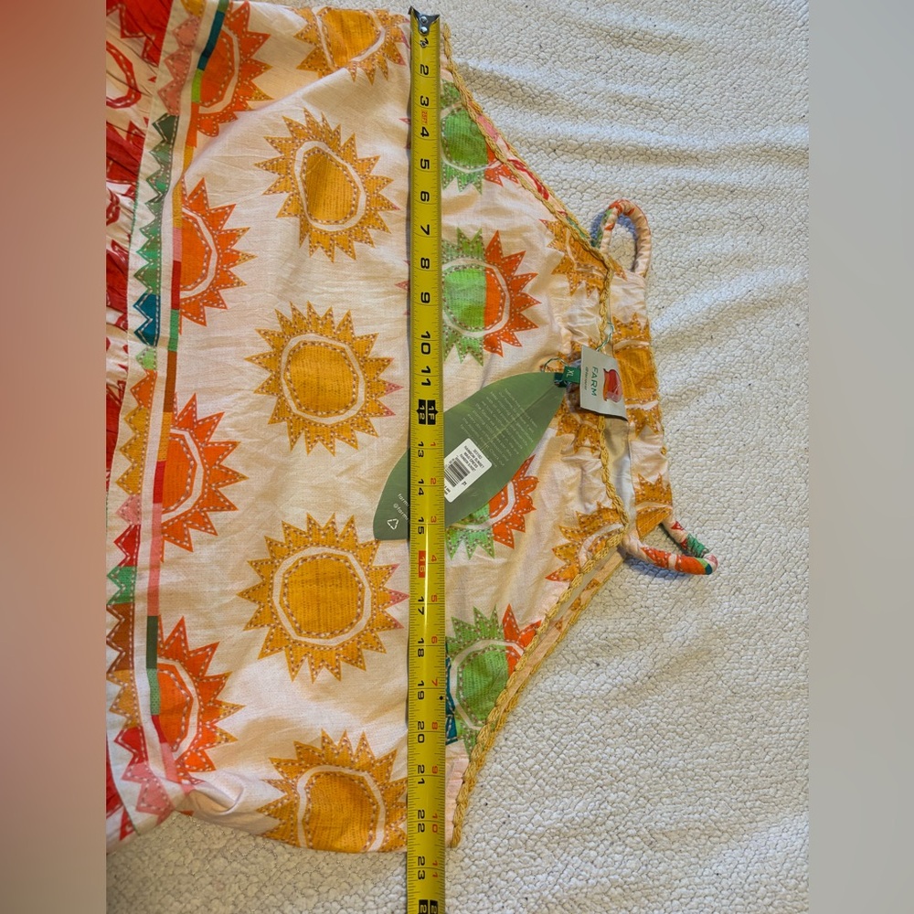 Farm Rio Rainbow Sunset Halter Neck Maxi Dress Tropical Hawaii Vibrant Print XL - Picture 11 of 16